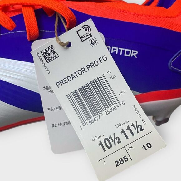 Adidas Predator Pro Elite FG Soccer Cleats Lucid Blue Orange size 10.5 IF6330 - Picture 11 of 12